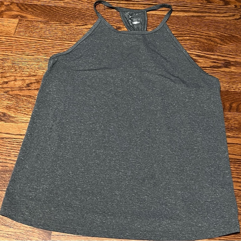 Old Navy Dark Gray Racerback Tank Top